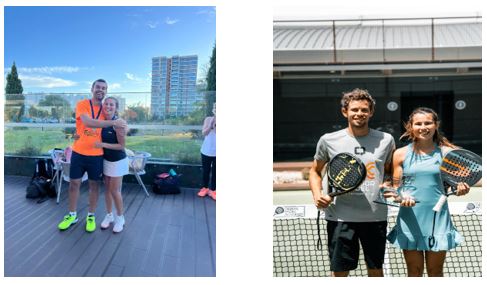 Fotografias de Joana Job e companheiros de padel