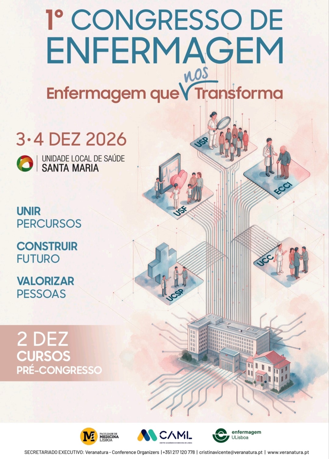 Cartaz do 1.º Congresso de Enfermagem da ULS Santa Maria